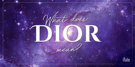 dior means|meaning of name Dior.